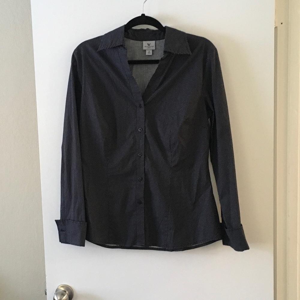 Worthington polka dotted button up